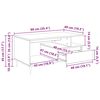 vidaXL Couchtisch mit Schubladen Altholz 90 x 49 x 45 cm Holzwerkstoff