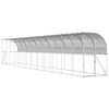vidaXL H&uuml;hnerstall gegen die Wand Silber 600 x 150 x 215 cm