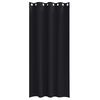 vidaXL Verdunkelungs-Vorh&auml;nge mit Ringen 2 pcs Schwarz 225 x 140 cm