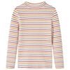 vidaXL Kinder-Langarmshirt Halbrollkragen Ecru 116