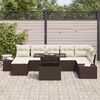 vidaXL Garten-Sofa-Set mit Kissen 8 pcs Braun und Creme