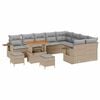 vidaXL Gartensofa-set 12 pcs Beige Poly-Rattan