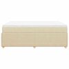 vidaXL Boxspringbett mit Matratze Creme 160x200 cm Stoff