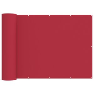 vidaXL Balkon Sichtschutz 200 x 1000 cm Stoff mit PU-Beschichtung Rot