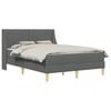 vidaXL Bettgestell mit Matratze Dunkelgrau 160 x 200 cm Polyester