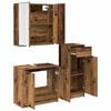 vidaXL Badezimmerm&ouml;bel-Set mit Schubladen 3 pcs Altholz Holzwerkstoff