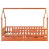 vidaXL Kinderbett mit Schubladen 90x190 cm Massivholz Kiefer
