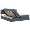 vidaXL LED-Speicherbett mit Matratze Dunkelgrau 180 x 200 cm Samt