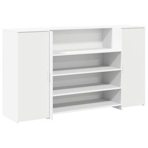 vidaXL Empfangstresen Wei&szlig; 180 x 50 x 103,5 cm Holzwerkstoff