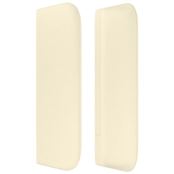 vidaXL Kopfteil mit Ohren Creme 203x16x78/88 cm Kunstleder
