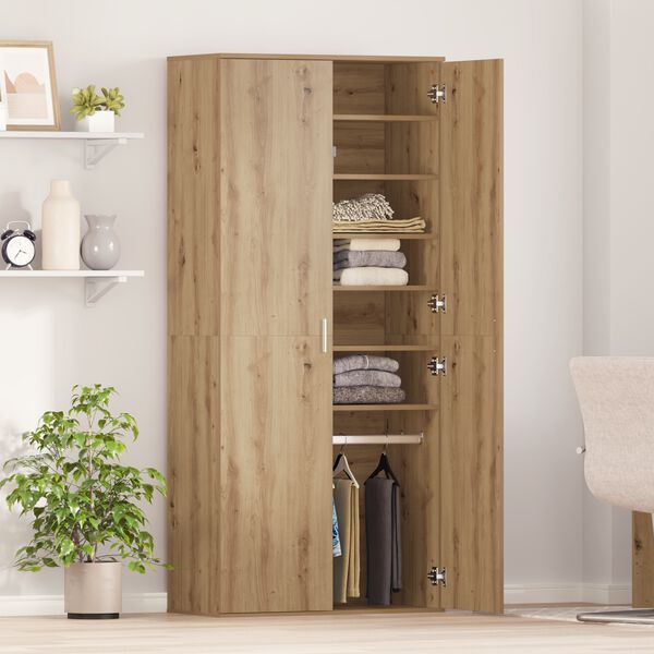 vidaXL Hochschrank Artisan-Eiche 80 x 39 x 178 cm Holzwerkstoff
