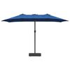 vidaXL Gartenparasol Blau 385 x 209 x 244 cm Stoff