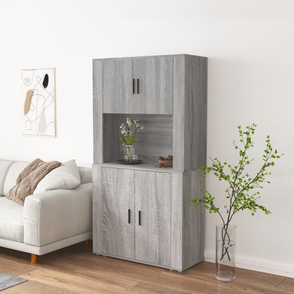 vidaXL Highboard Grau Sonoma Holzwerkstoff