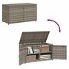 vidaXL Gartenschrank Grau 110x55x60,5 cm Poly Rattan