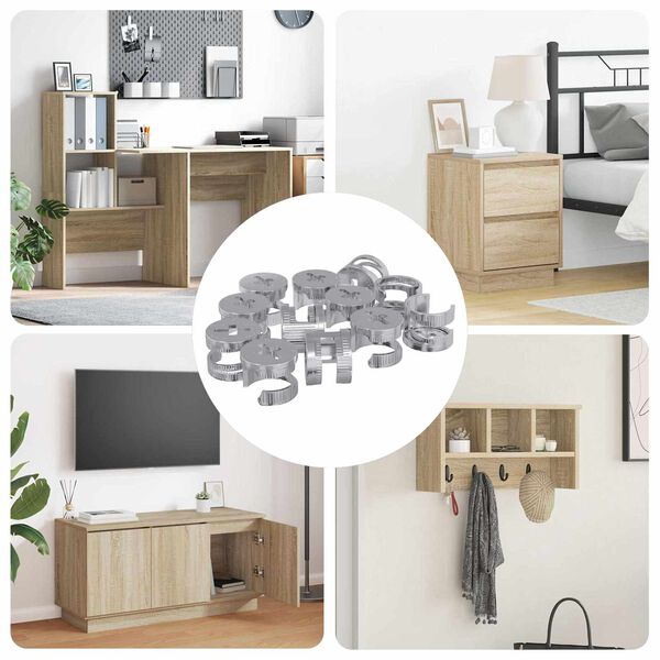 vidaXL Zapfenschloss-Muttern 12 pcs Silber 12 x 10 mm Metall