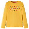 Kinder-Langarmshirt Dunkles Ocker 116