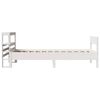 vidaXL Massivholzbett ohne Matratze Wei&szlig; 75x190 cm Kiefernholz