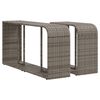 vidaXL 11-tlg. Garten-Sofagarnitur mit Kissen Hellgrau Poly Rattan