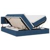 vidaXL LED-Speicherbett mit Matratze Blau 180 x 200 cm Stoff