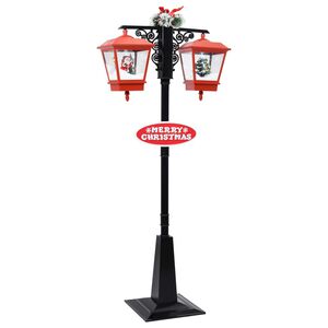 vidaXL Weihnachts-Stra&szlig;enlampe mit Weihnachtsmann 81 x 40 x 188 cm PVC