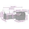 vidaXL Gartensofa-set mit Kissen 5 pcs Beige Poly-Rattan