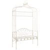 vidaXL Gartenbank 122 cm Eisen Antik Wei&szlig;
