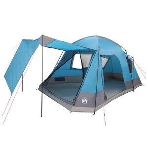 vidaXL H&uuml;tten-Zelt mit Dach Blau 8-Personen Polyester und Stahl