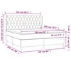 vidaXL Boxspringbett mit Matratze Dunkelgrau 160x200 cm Samt