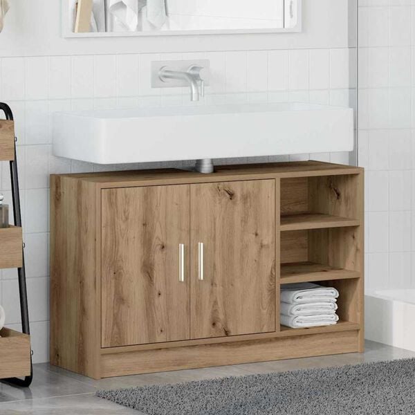vidaXL Badezimmerschrank Artisan-Eiche 90 x 29 x 55 cm Holzwerkstoff