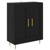 vidaXL Highboard Schwarz Eichen-Optik 69,5 x 34 x 180 cm Holzwerkstoff