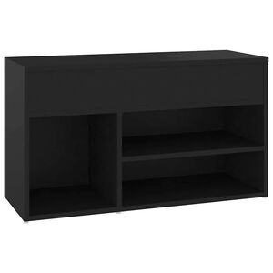 vidaXL Schuhbank Schwarz 80x30x45 cm Holzwerkstoff