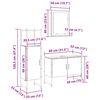 vidaXL Badezimmerm&ouml;bel-Set mit Regal mit T&uuml;r 3 pcs Braun Holzwerkstoff