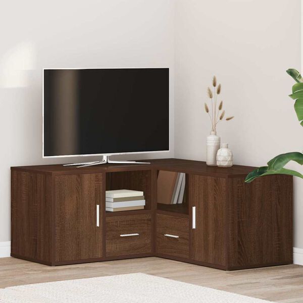 vidaXL Eckregal Braun Eichen-Optik 160x40x45 cm Holzwerkstoff