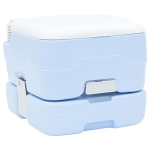 vidaXL Camping-Toilette Helles Blau und Wei&szlig; 41,5 x 36,5 x 30 cm