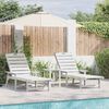 vidaXL Garten Lounge Möbel 2 pcs Weiß 53 x 195.5 x 30cm Polyethylen