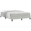 vidaXL Boxspringbett mit Matratze Hellgrau 140 x 220 cm Stoff