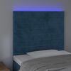 vidaXL LED Kopfteil Dunkelblau 90x5x118/128 cm Samt