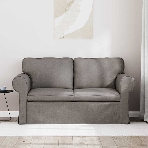 vidaXL Sofa Taupe Gesamtabmessungen: 155 x 82 x 80 cm (B x T x H) Samt