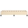 vidaXL Bettgestell ohne Matratze Creme 100x200 cm Stoff