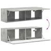 vidaXL TV-Wandregal-Set Wandmontiert 4 pcs Beton Grau Holzwerkstoff