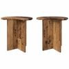 vidaXL Beistelltisch 2 pcs Altholz &Oslash; 39 x 38 cm Holzwerkstoff
