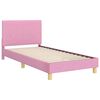 vidaXL Kinderbettgestell mit Kopfteil Rosa 80 x 200 cm Stoff
