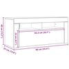 vidaXL TV-Schrank mit LED-Leuchten Artisan-Eiche 90x35x40 cm