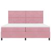 vidaXL LED Boxspringbett mit Matratze Rosa 200 x 200 cm Stoff