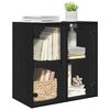 vidaXL Wandschrank Wandmontiert Schwarz Eichen-Optik 68 x 37 x 68,5 cm
