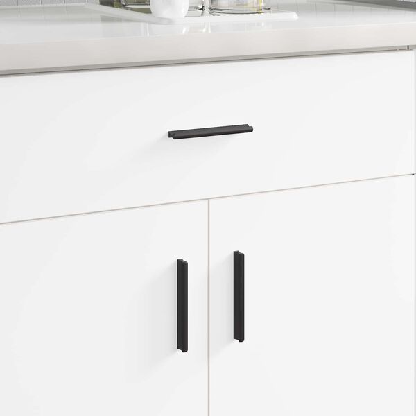 vidaXL Griff 973 pcs Schwarz 106 x 7,4 x 15,5 mm Aluminium