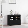 vidaXL LED-Sideboard Schwarz 81 x 37 x 66,5 cm Holzwerkstoff