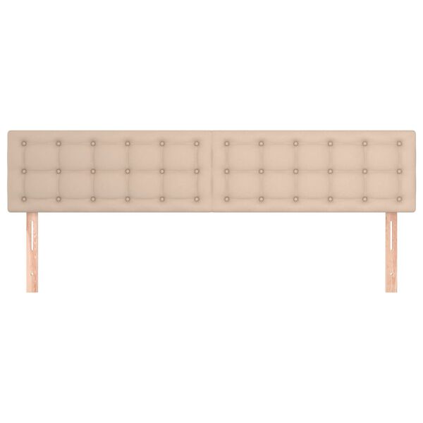 vidaXL Kopfteile 2 Stk. Cappuccino-Braun 80x5x78/88 cm Kunstleder
