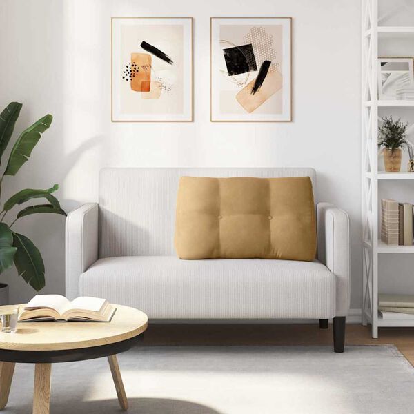 vidaXL R&uuml;ckenkissen Braun 80 x 24 x 50 cm Samt