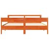 vidaXL Massivholzbett ohne Matratze Wachsbraun 200x200 Kiefernholz